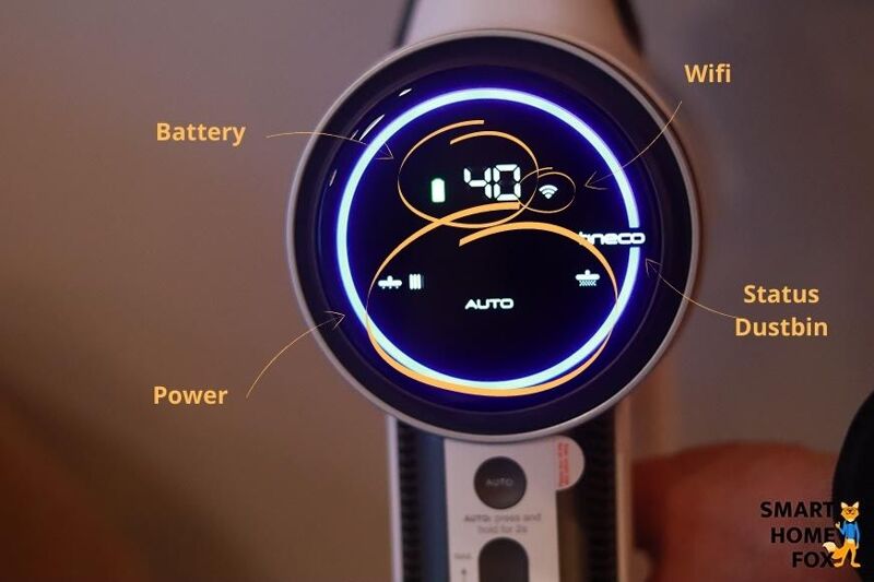 The display of the Tineco S12 Pure One Pro Ex